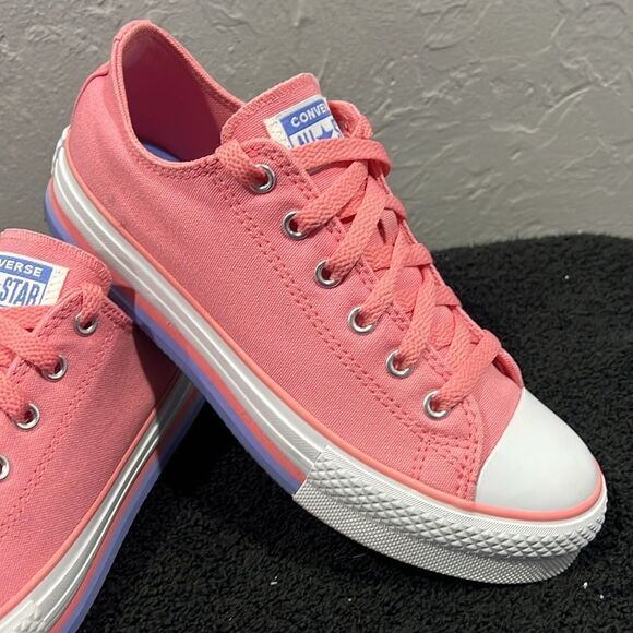 🔥🔥 CONVERSE All-Star EVA LIFT Low Sneakers Pink/Purple Women Sz 6.5 - PERFECT - Picture 2 of 13